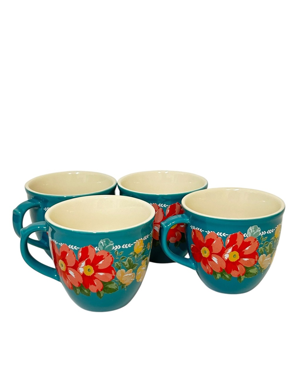 The Pioneer Woman Vintage Floral 4-Piece Mug Set